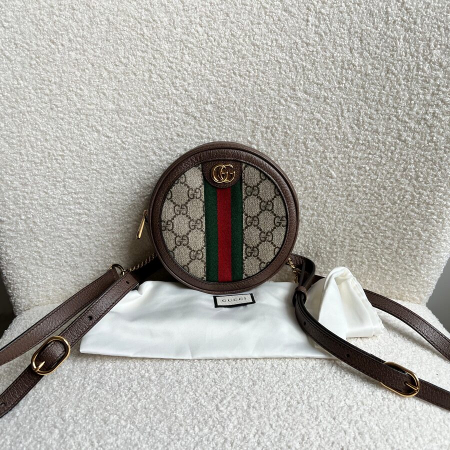 Gucci GG Ophidia Supreme Mini GG Round Backpack | Studio Nafay
