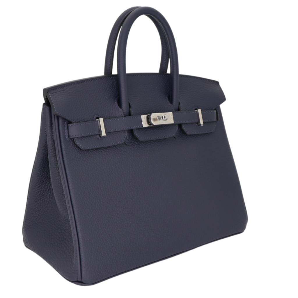 Hermes25cm Birkin Bleu Nuit Togo Leather Palladium Hardware - Product Image 2