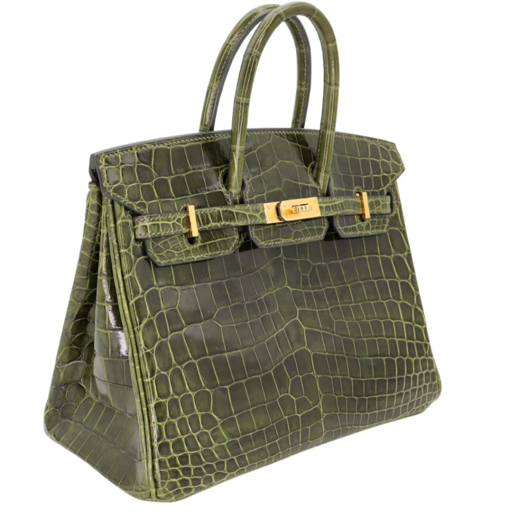 Hermes25cm Birkin Vert Olive Shiny Niloticus Gold Hardware - Product Image 2