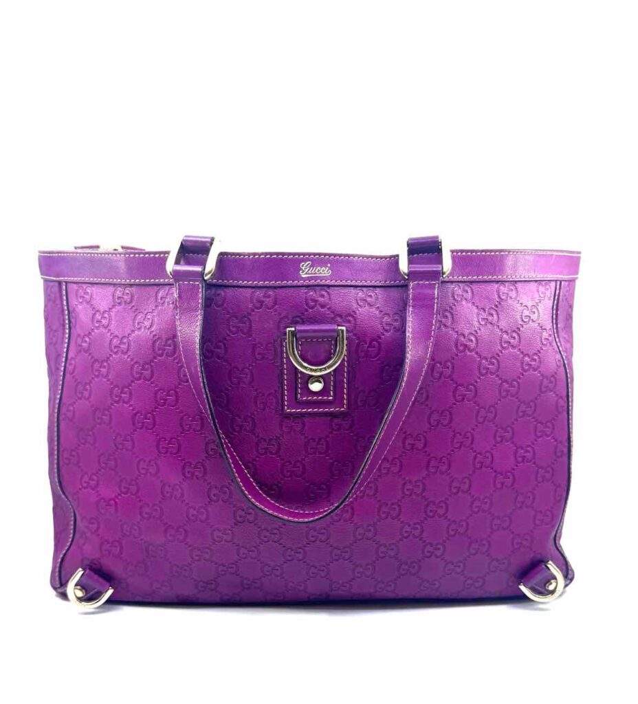 GUCCI Raspberry Leather LOGO Handbag - Product Image 2