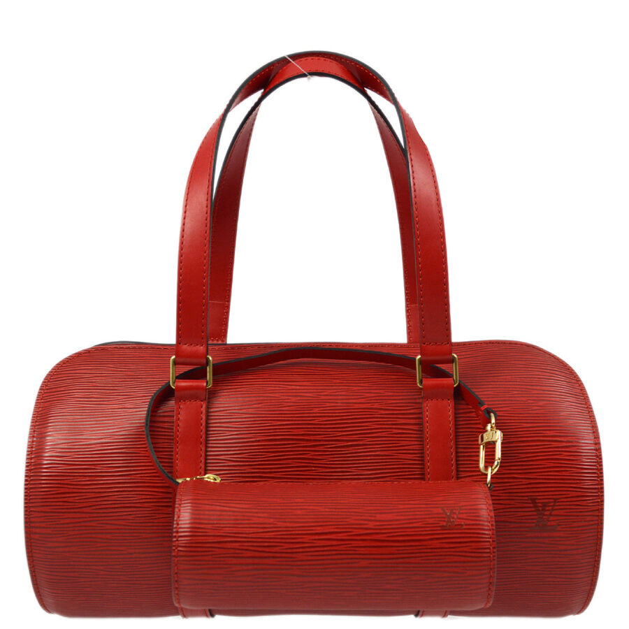 Louis Vuitton Red Epi Soufflot Handbag