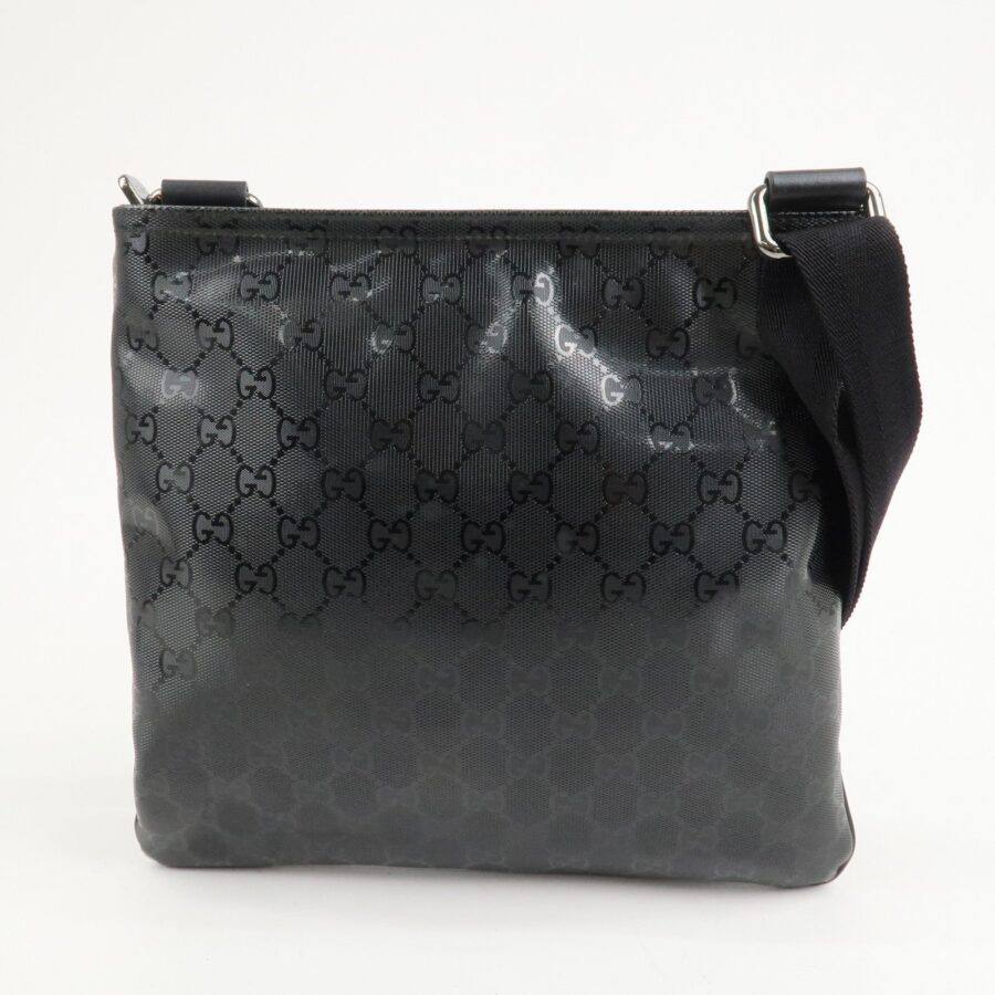 GUCCI GG Imprime Monogram PVC Shoulder Bag Cross Body Bag Black 295257 | Studio Nafay