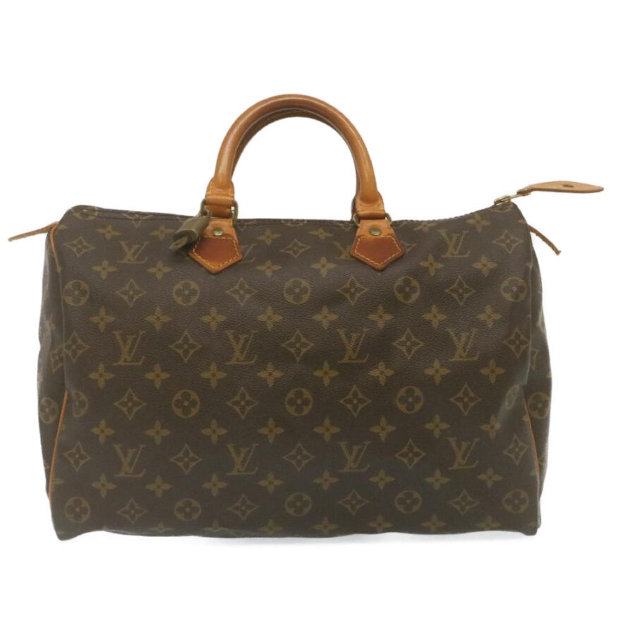 Louis Vuitton Gray Canvas Speedy 35 handbag bag | Studio Nafay