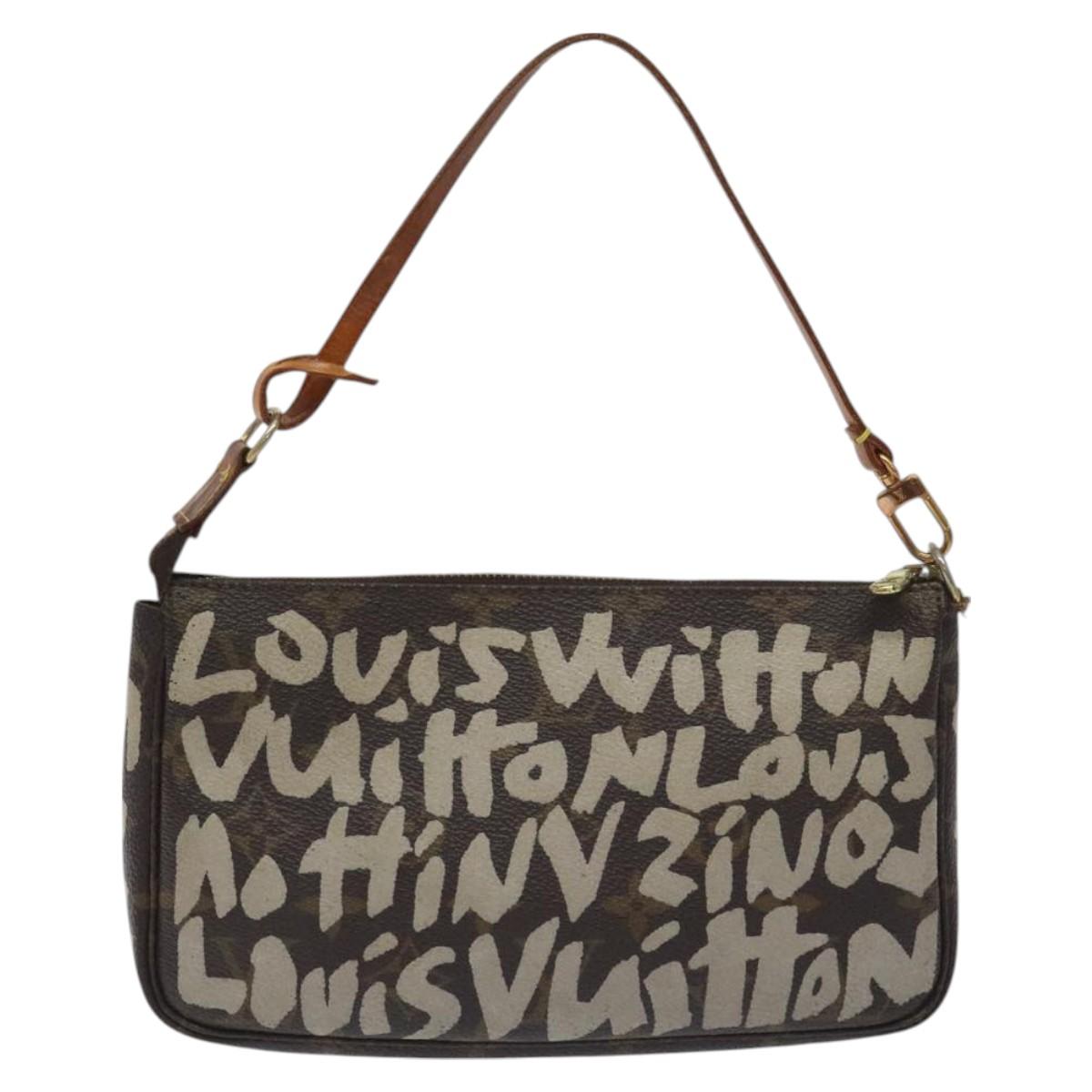 Louis Vuitton Pochette Black Canvas Clutch Bag ( )