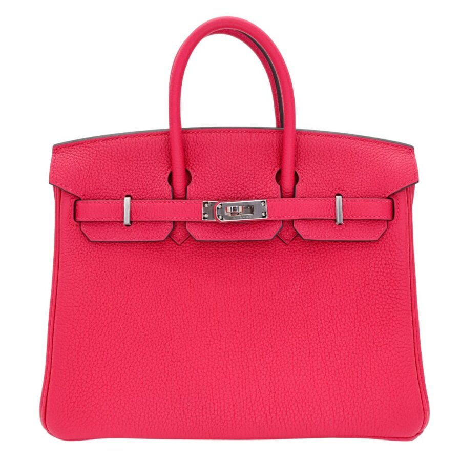 Hermes25cm Birkin Rose Mexico Togo Leather Palladium Hardware | Studio Nafay