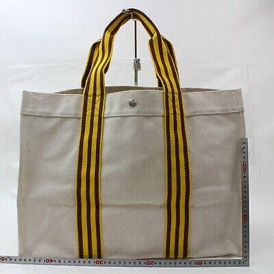 Luxury Hermes Tote Bag Borabora Gm Beige Canvas
