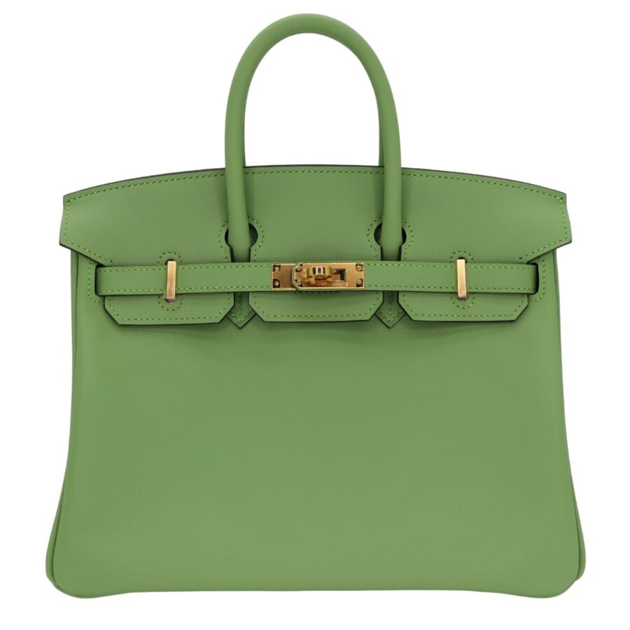 Hermes25cm Birkin Vert Criquet Swift Leather Gold Hardware | Studio Nafay