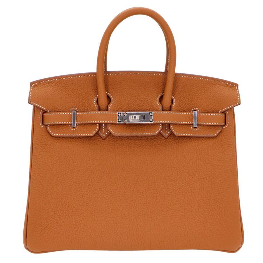 Hermes25cm Birkin Gold Togo Leather Palladium Hardware | Studio Nafay