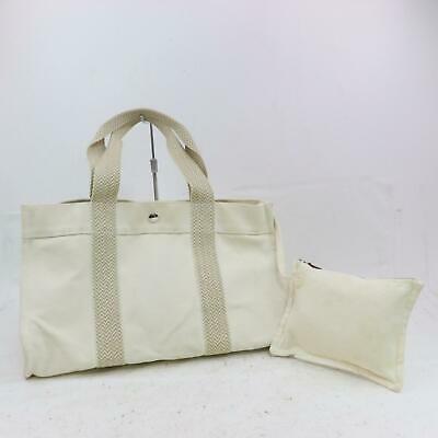 Luxury Hermes Tote Bag Cabas De Plage White Canvas ( -15964) | Studio Nafay