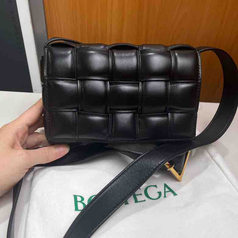 Bottega Veneta Padded Cassette Bag, Leather, Black | Studio Nafay