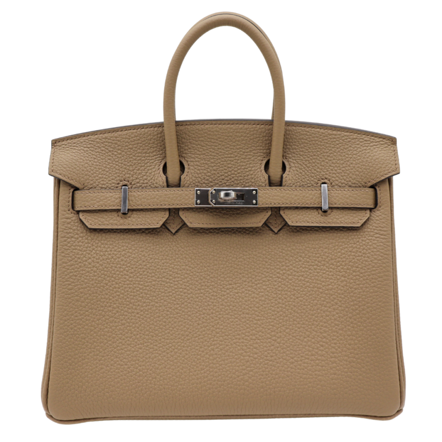 Hermes25cm Birkin Beige Marfa Togo Leather Palladium Hardware | Studio Nafay