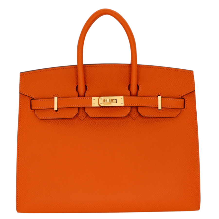 Hermes25cm Birkin HSS Sellier Orange/ Gold Epsom Leather BrushedGold Hardware | Studio Nafay