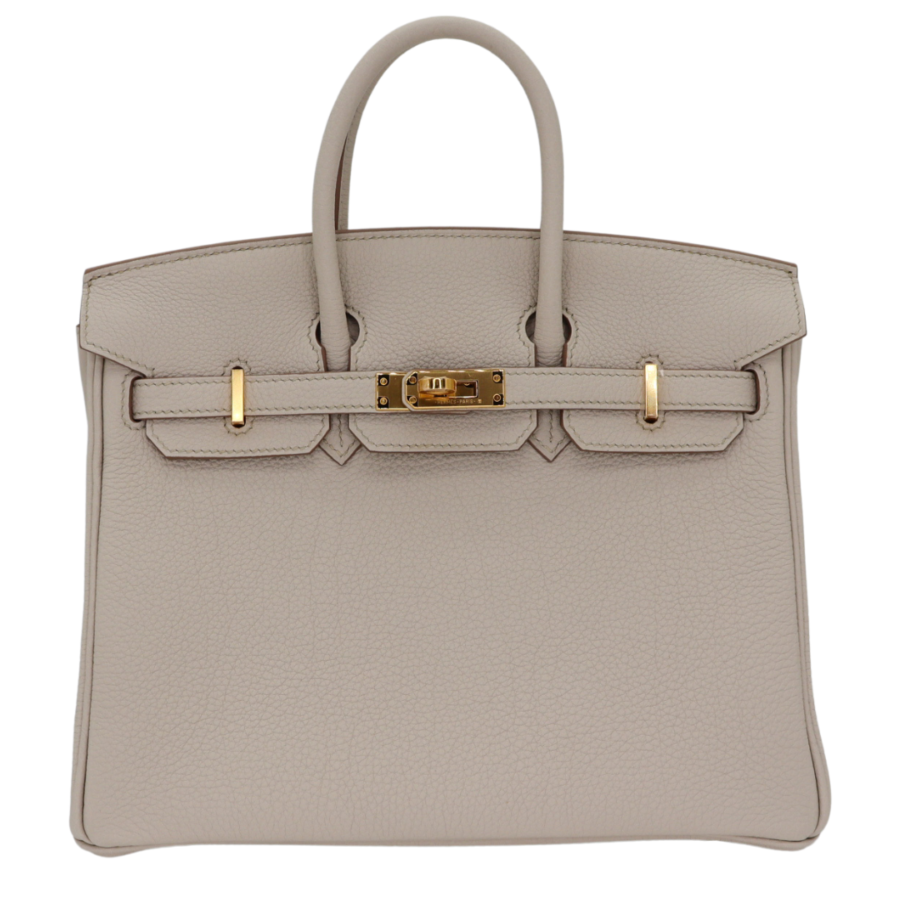 Hermes25cm Birkin Beton Togo Leather Gold Hardware | Studio Nafay