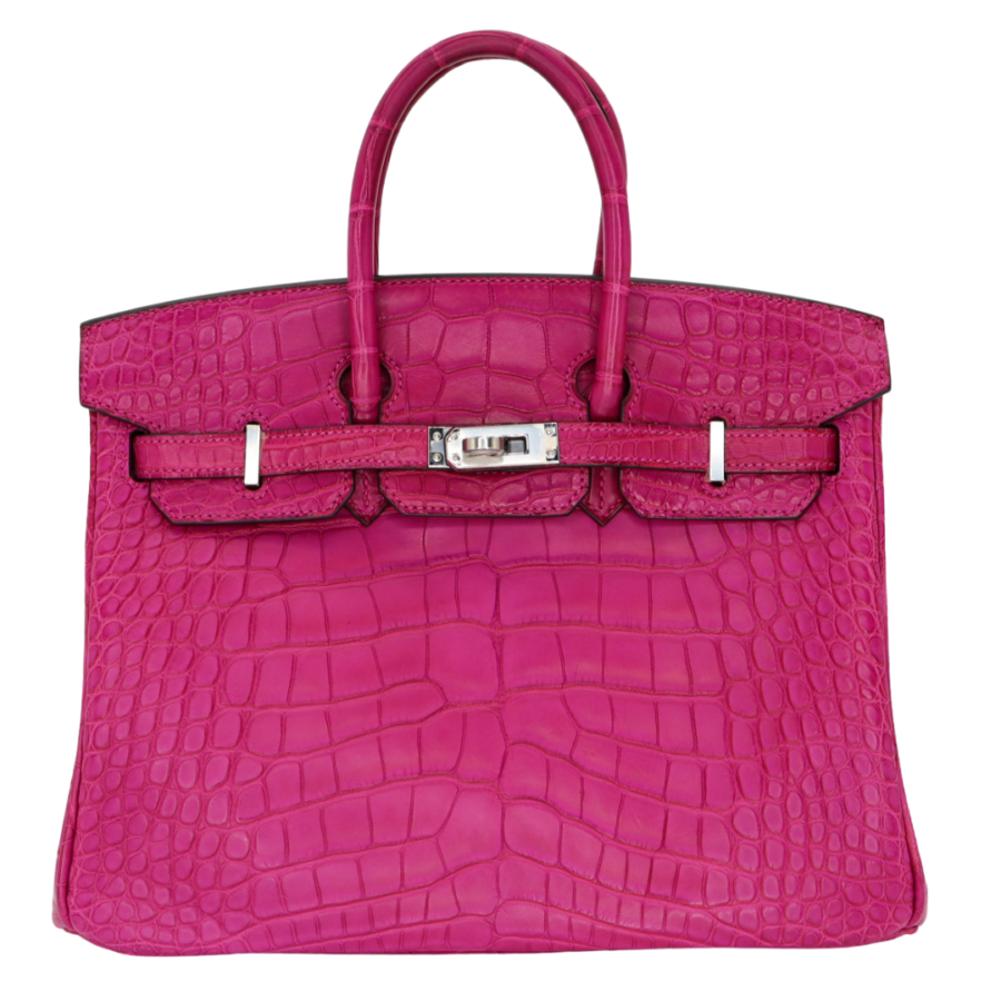 Hermes25cm Birkin Rose Scheherazade Matte Alligator Palladium Hardware | Studio Nafay