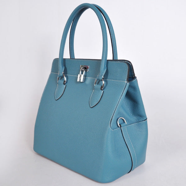 Luxury Hermes Toolbox Ladies 2way Blue Handbag | Studio Nafay