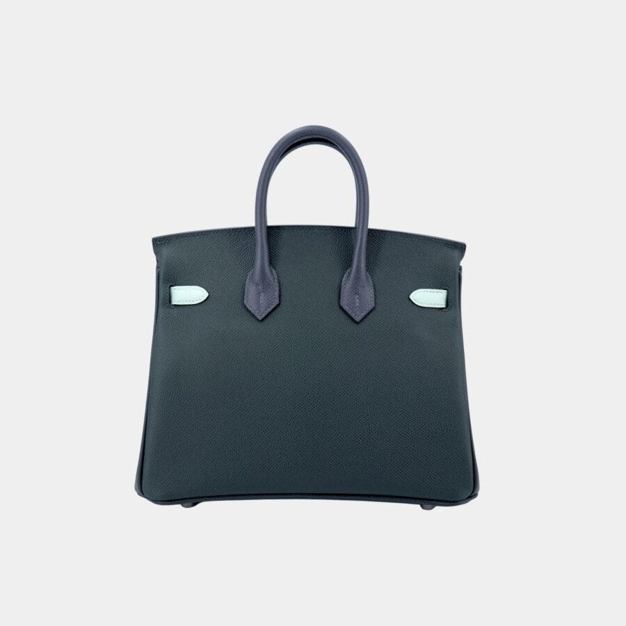 Birkin 25 Epsom Vert Fonce/ Vert Peppermint/ Ardoise PHW | Studio Nafay