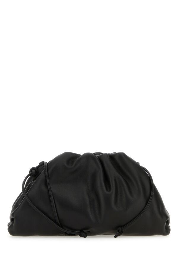Bottega Veneta Woman Black Nappa Leather Mini Pouch Clutch | Studio Nafay