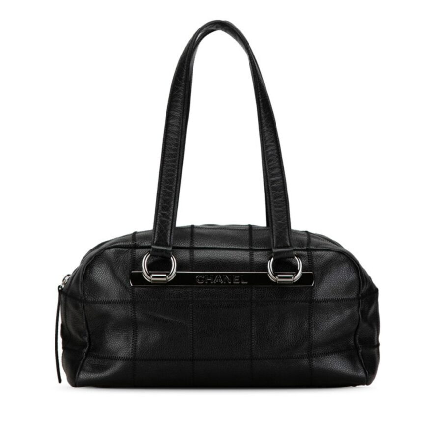 Chanel Chocolate Bar Handbag Boston Bag Black Caviar Skin Women's CHANEL | Studio Nafay