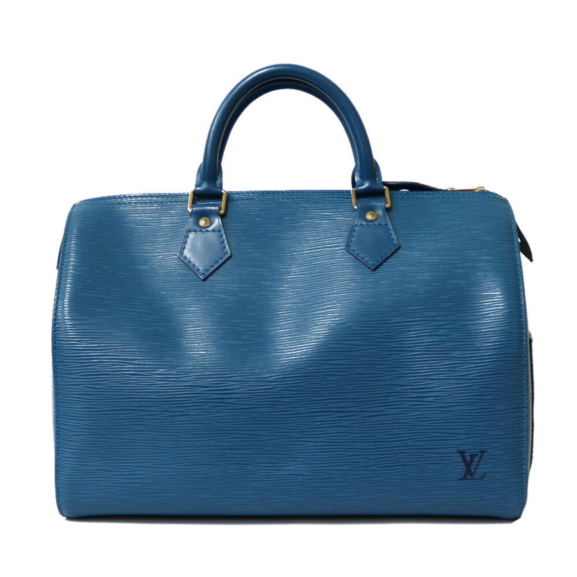 Louis Vuitton Handbag Epi Boston Bag Speedy 30 Blue Toledo Ladies Leather