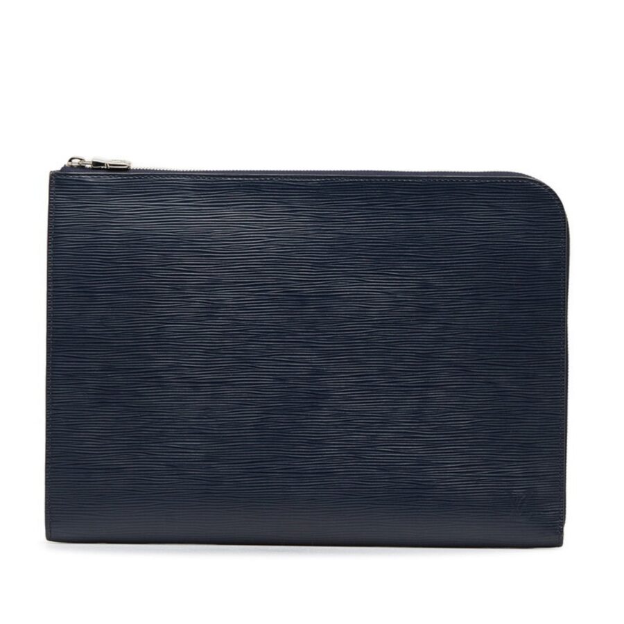 Louis Vuitton Navy Leather Clutch Bag Pochette ( ) | Studio Nafay