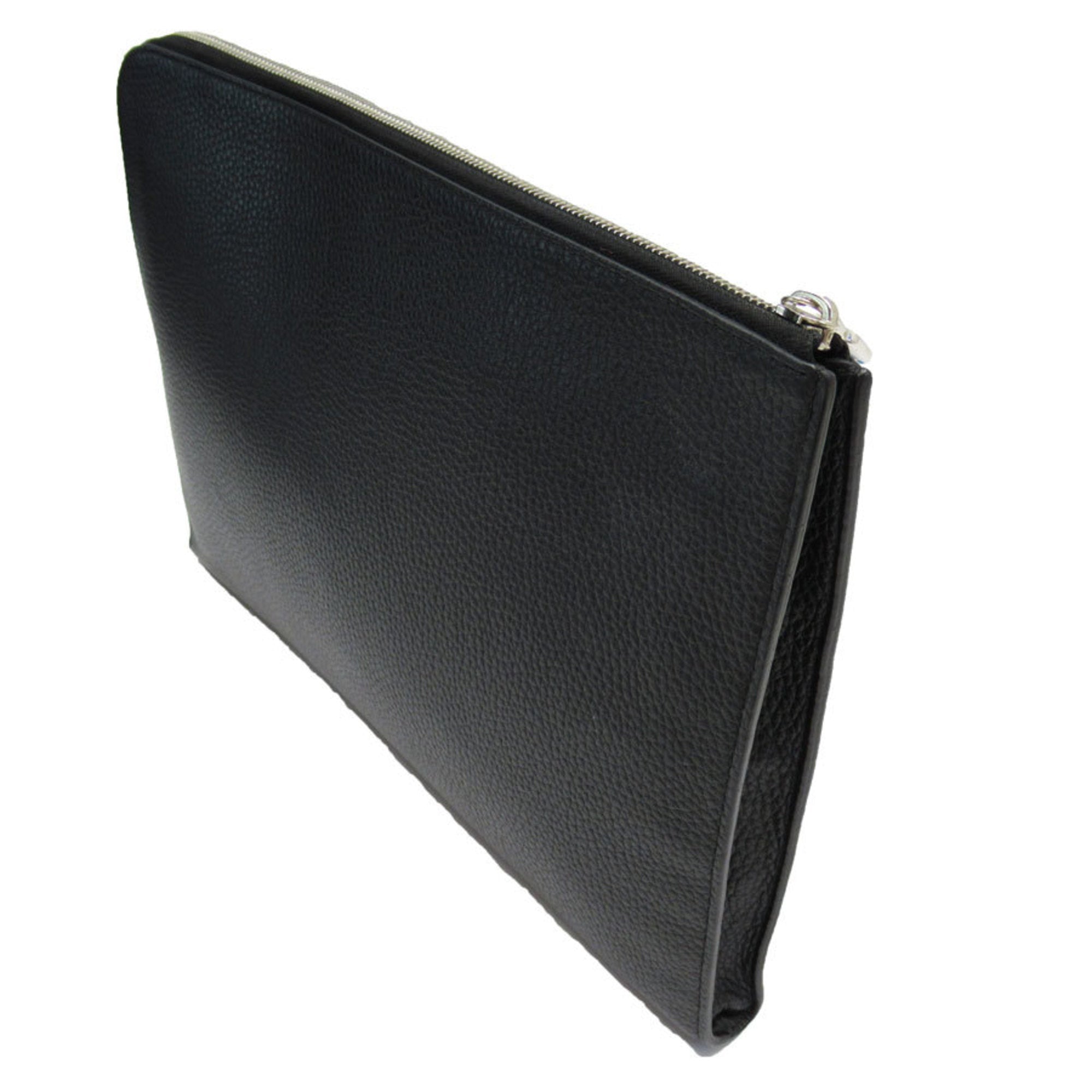 Louis Vuitton Noir Leather Clutch Bag Pochette ( )