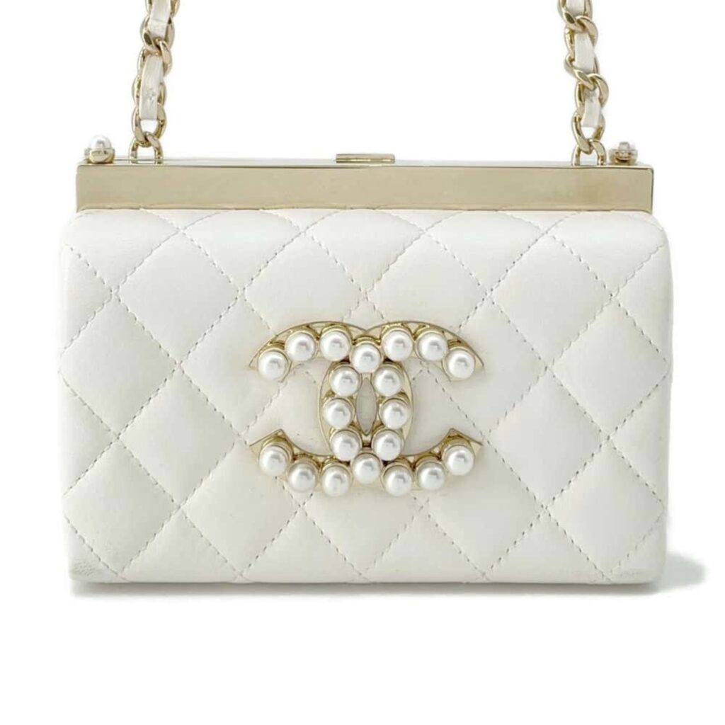 Chanel Chain Shoulder Bag Coco Mark Matelasse Lambskin CHANEL Clutch Women's | Studio Nafay