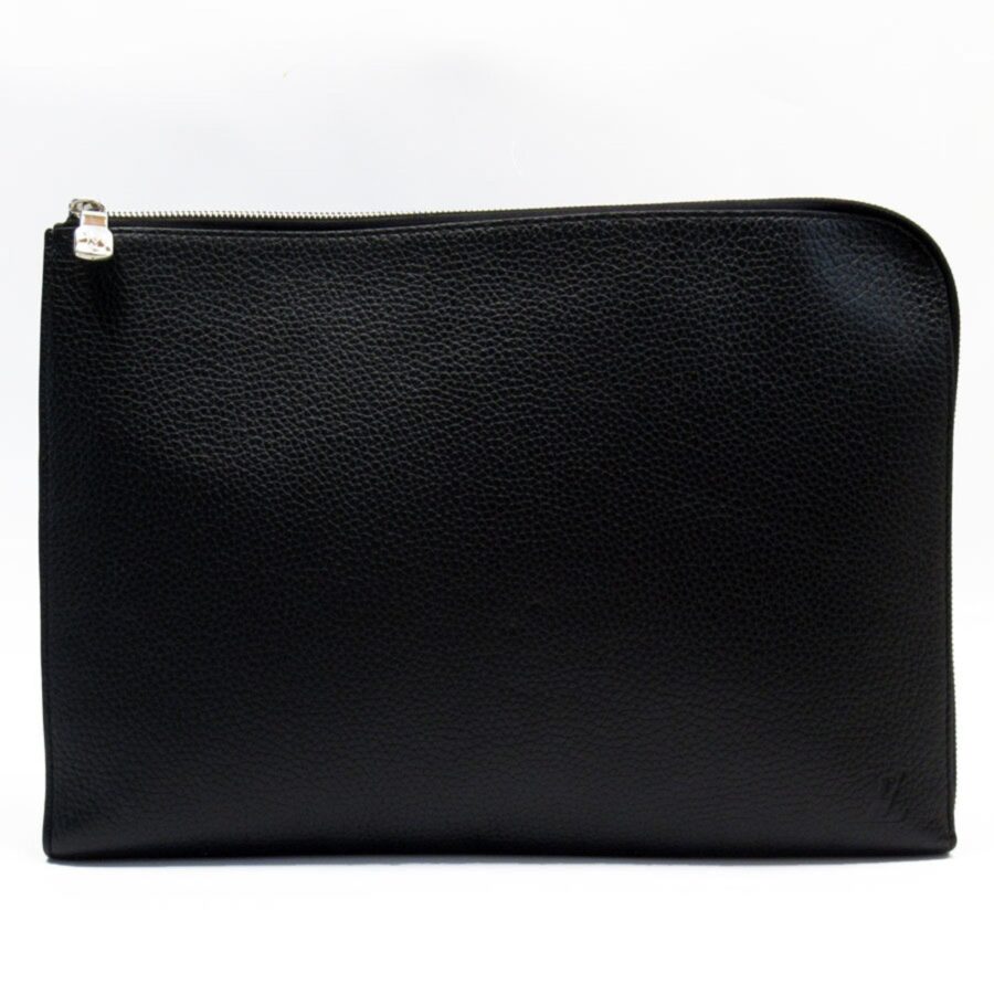 Louis Vuitton Noir Leather Clutch Bag Pochette ( ) | Studio Nafay
