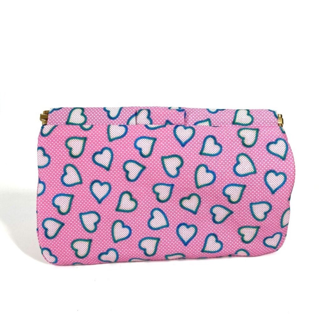 Miu Miu Blue Pink Nylon Leather Clutch Bag Pouch ( ) - Product Image 2
