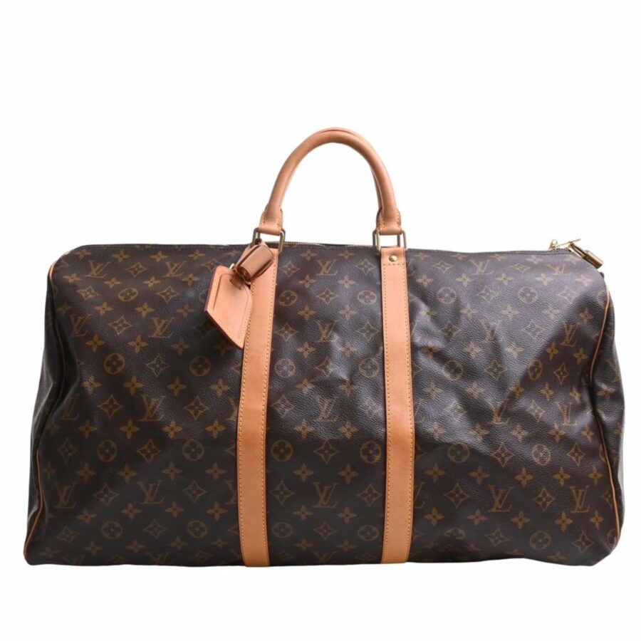 LOUIS VUITTON Monogram Keepall Bandouliere 55 Handbag Boston Bag Brown Women's | Studio Nafay