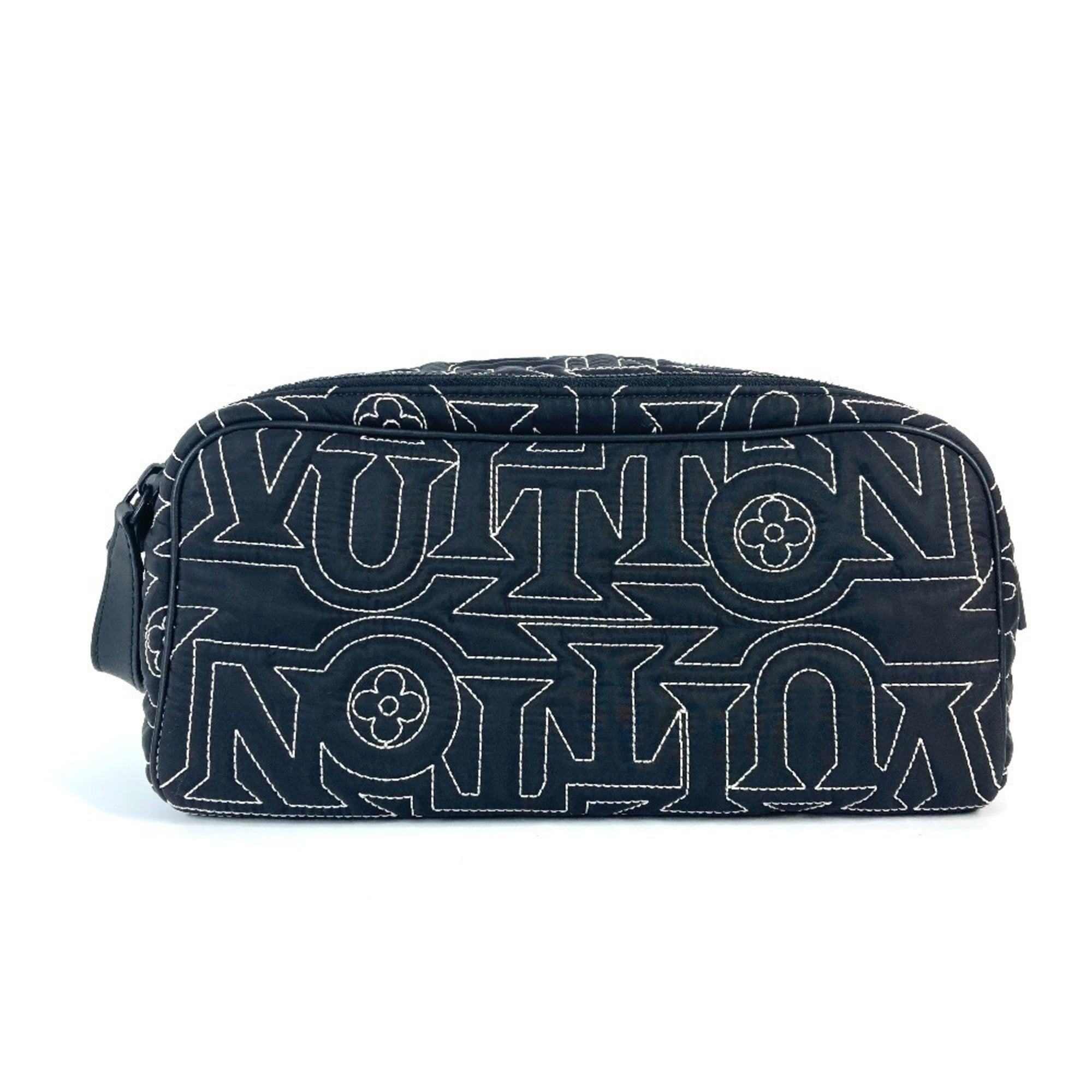 Louis Vuitton Black White Nylon Clutch Bag Pouch ( )