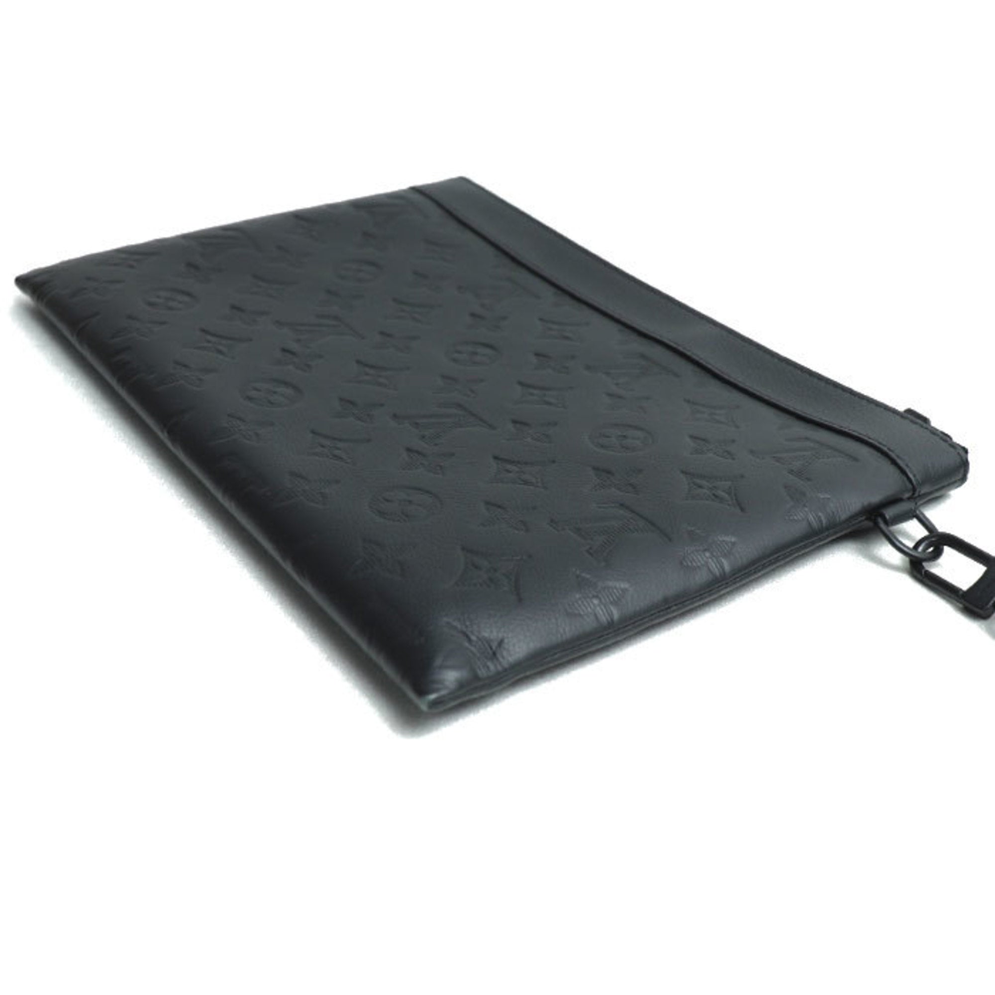 Louis Vuitton Black Monogram Shadow Clutch Bag Pochette ( )