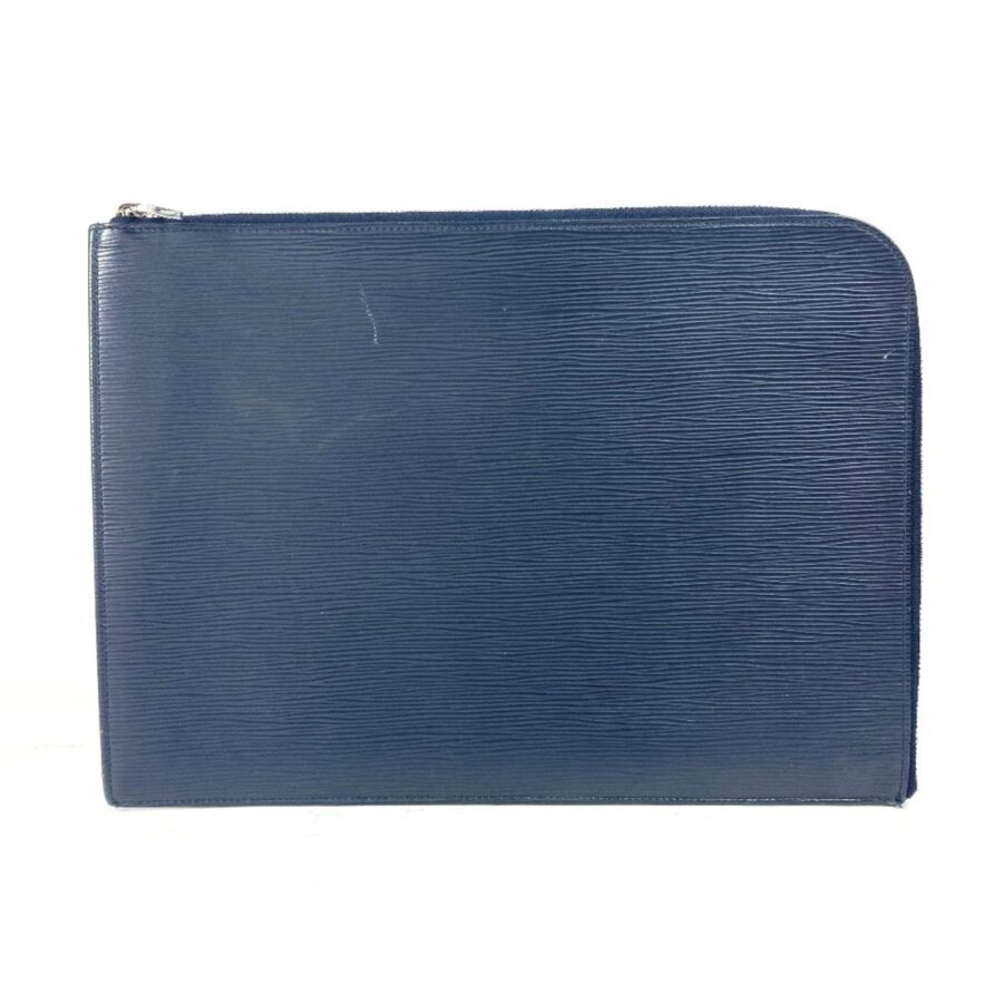 Louis Vuitton Blue Navy Blue Epi Leather Clutch Bag Pochette Pouch ( ) | Studio Nafay