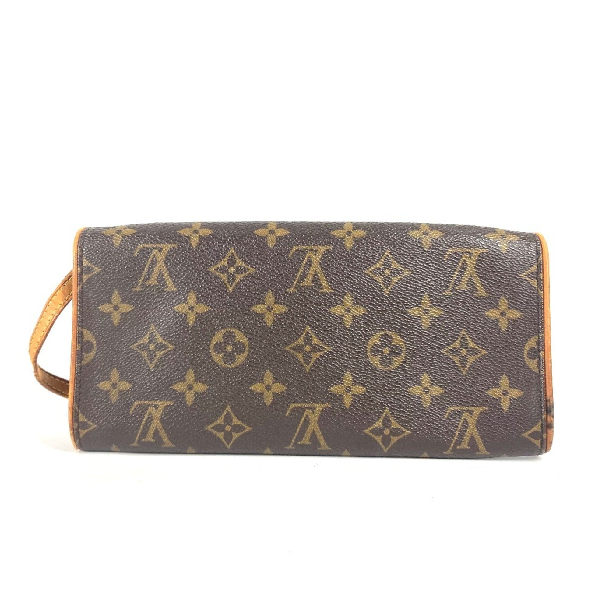 Louis Vuitton Brown Monogram Monogram Clutch Bag Pochette Shoulder Bag ( )