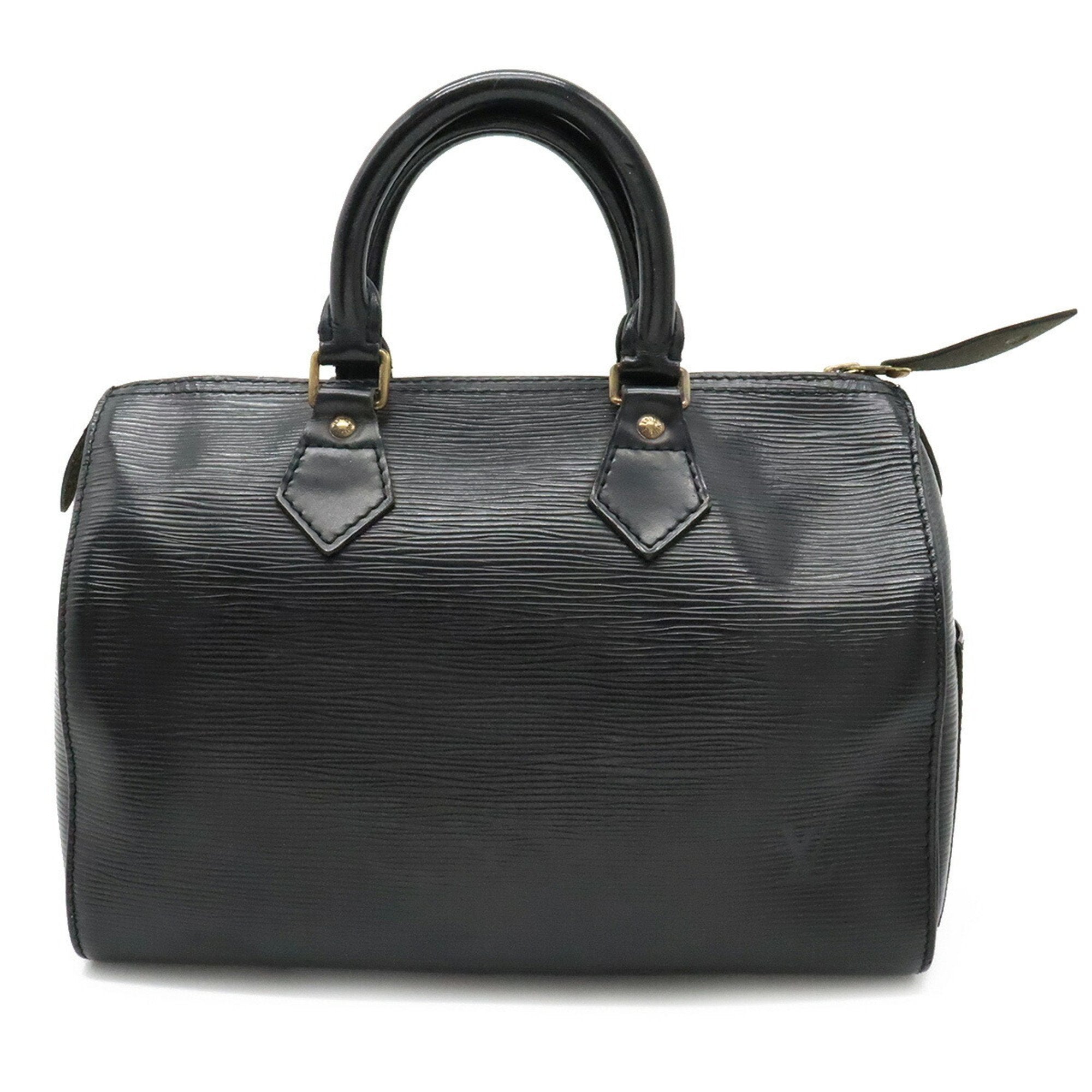 LOUIS VUITTON Epi Speedy 25 Handbag Boston Bag Leather Noir Black