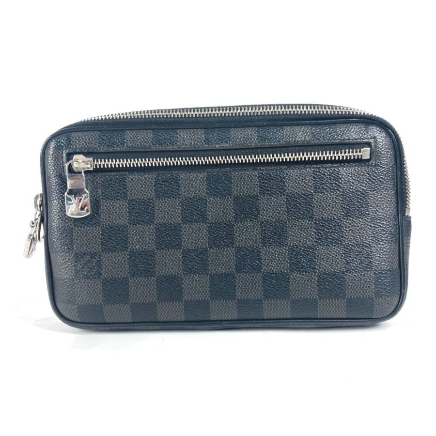Louis Vuitton Black Damier Graphite Clutch Bag Pouch ( ) | Studio Nafay
