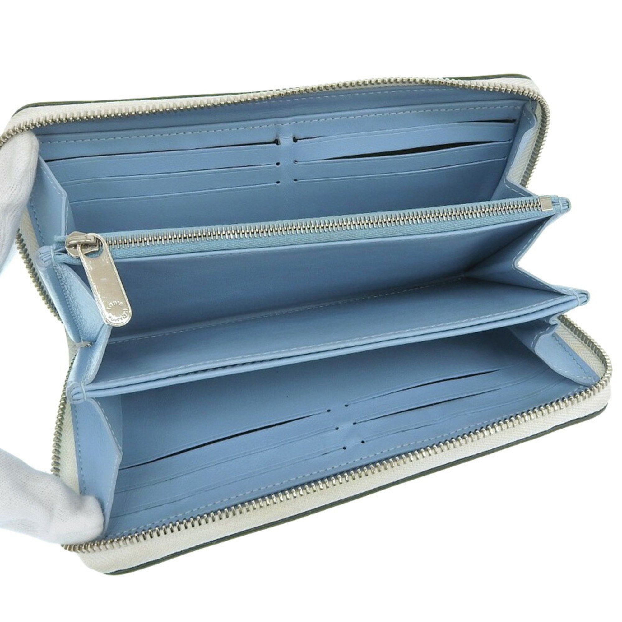 LOUIS VUITTON Monogram Mahina Zippy Punching Blue Gradation