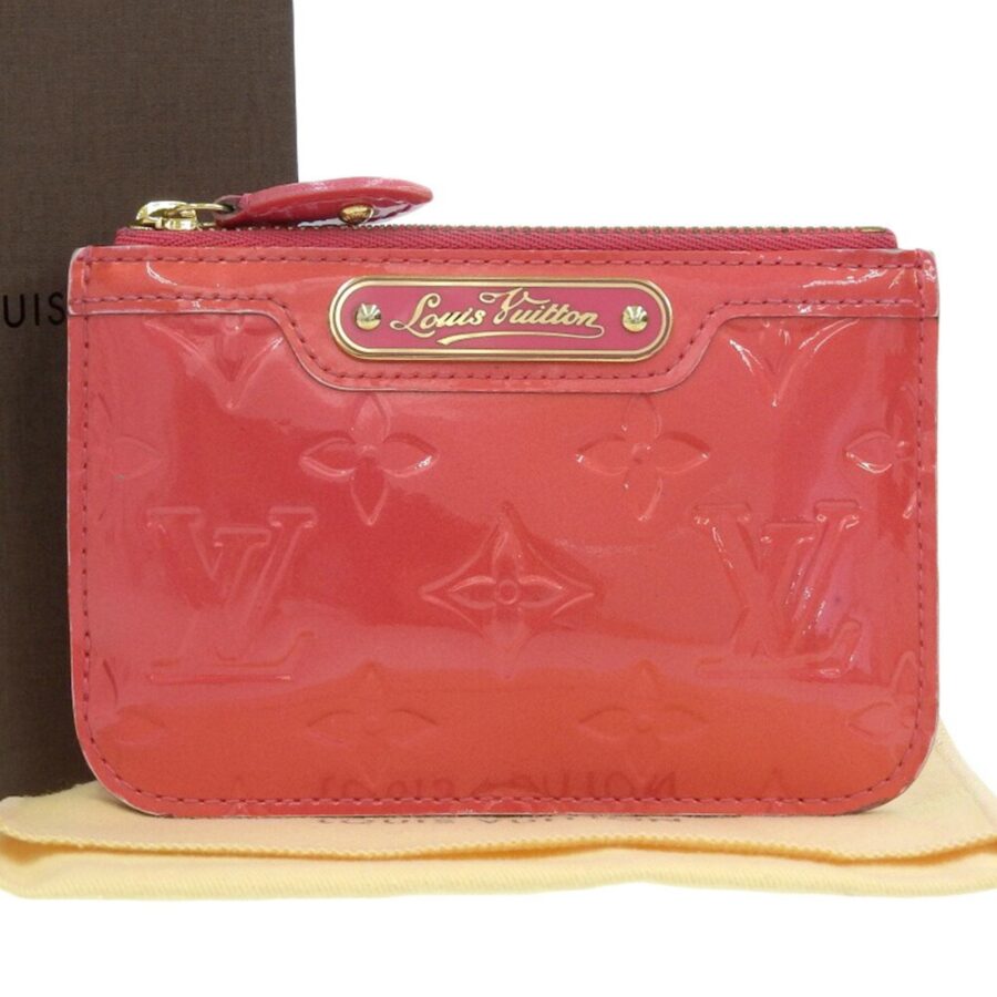 LOUIS VUITTON Monogram Verni Pochette Cle NM Coin Purse Case Rose Pop | Studio Nafay