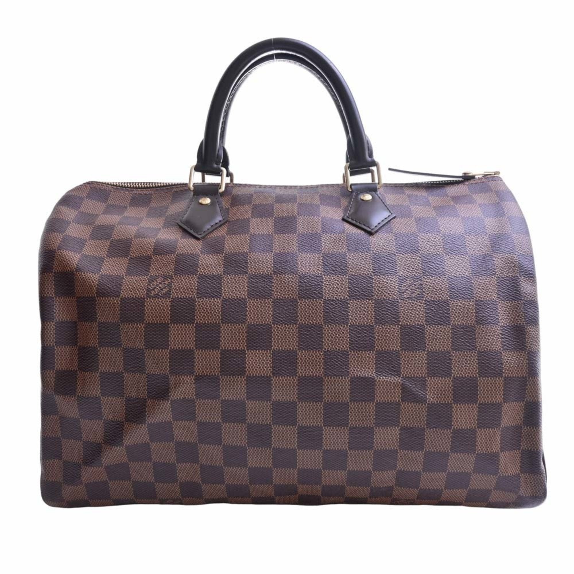 LOUIS VUITTON Damier Speedy 35 Boston Bag Handbag Brown Ladies