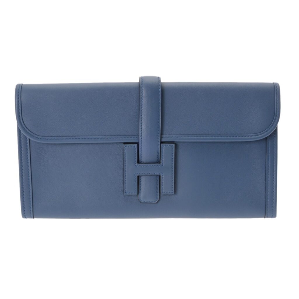 Hermes Blue Agate Swift Leather Clutch Bag ( ) - Product Image 2