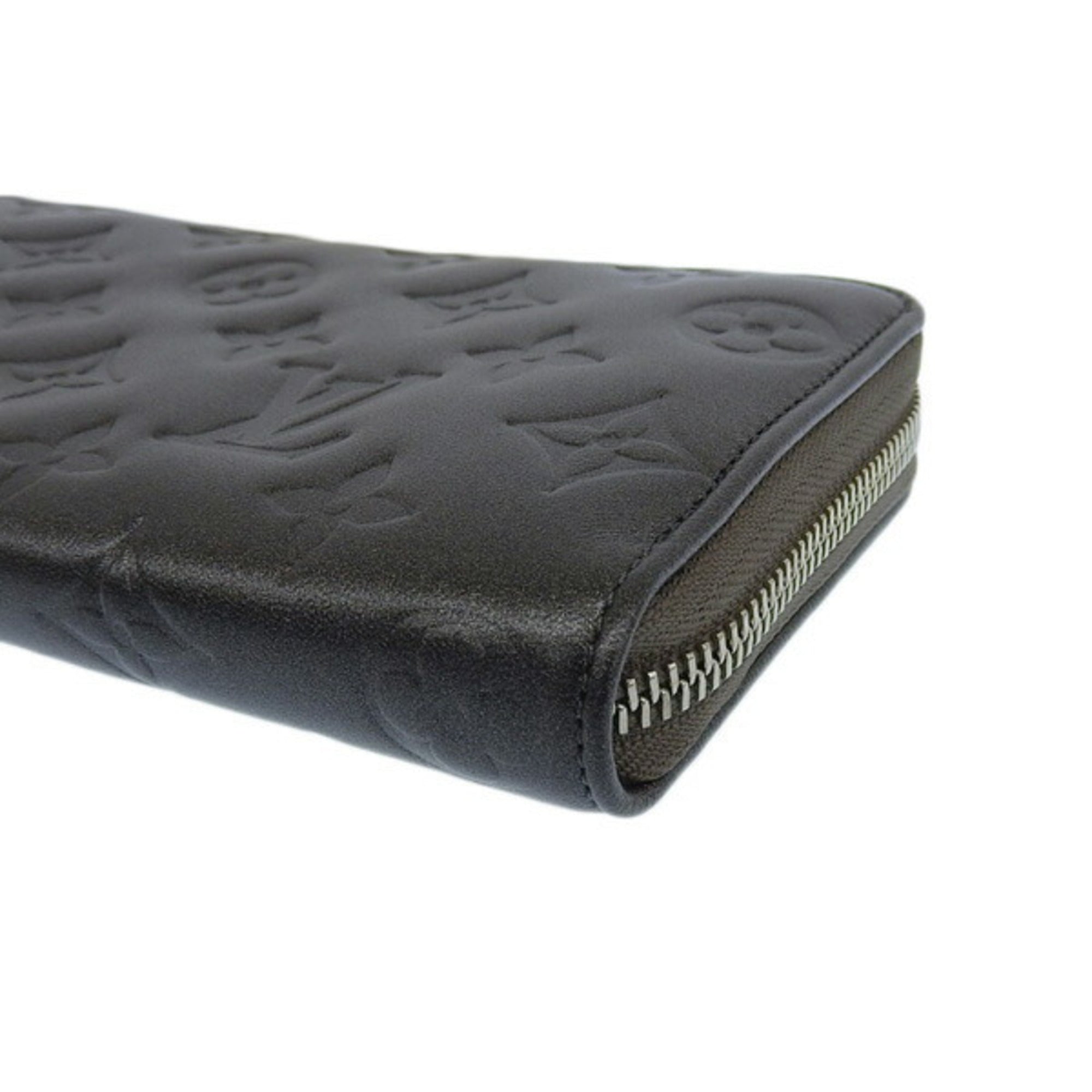 LOUIS VUITTON Monogram Zippy Long Wallet Gray Ladies