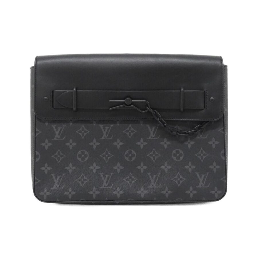 Louis Vuitton Coated Canvas Black Clutch Bags | Studio Nafay