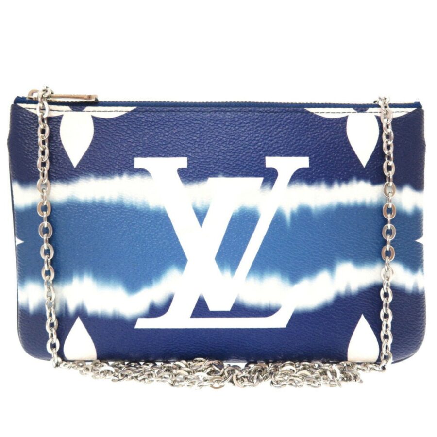 Louis Vuitton Monogram Giant Louis Vuitton Escal Pochette Double Zip Blue Shoulder Bag | Studio Nafay