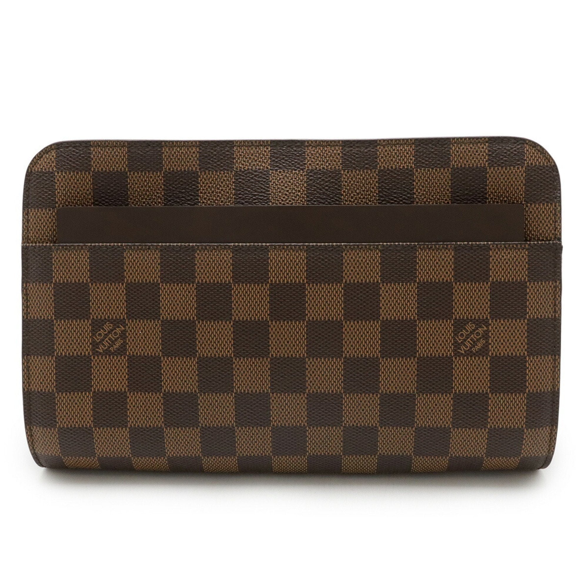 Louis Vuitton Damier Brown Damier Canvas Pvc Clutch Bag ( )