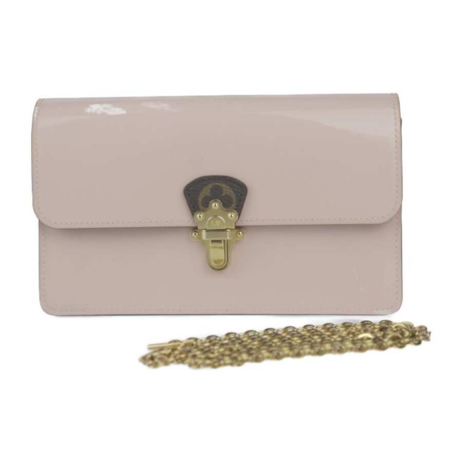 Louis Vuitton Brown Rose Ballerine Patent Leather Monogram Clutch Bag Pochette Shoulder Bag ( ) | Studio Nafay