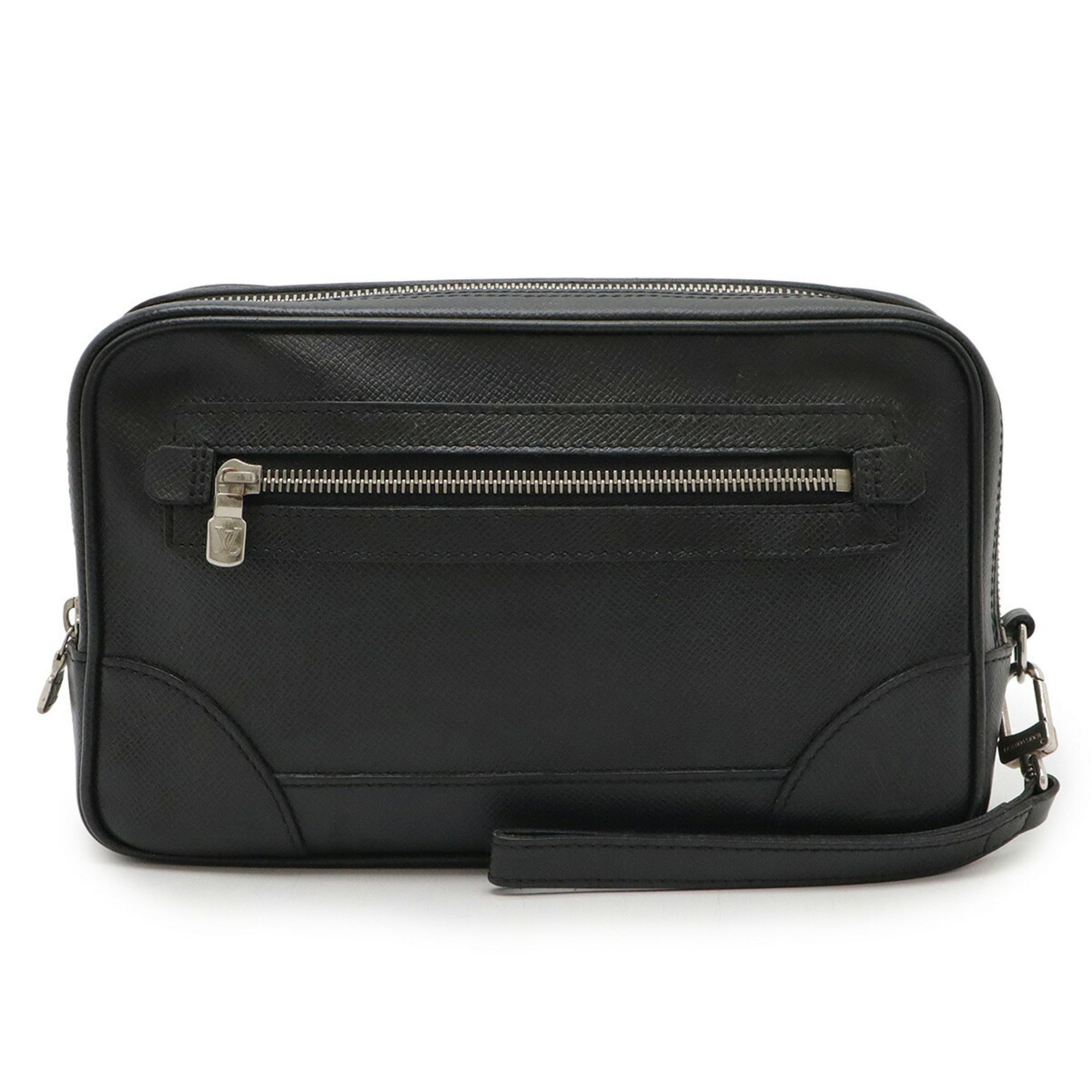 Louis Vuitton Ardoise Black Taiga Leather Clutch Bag ( )