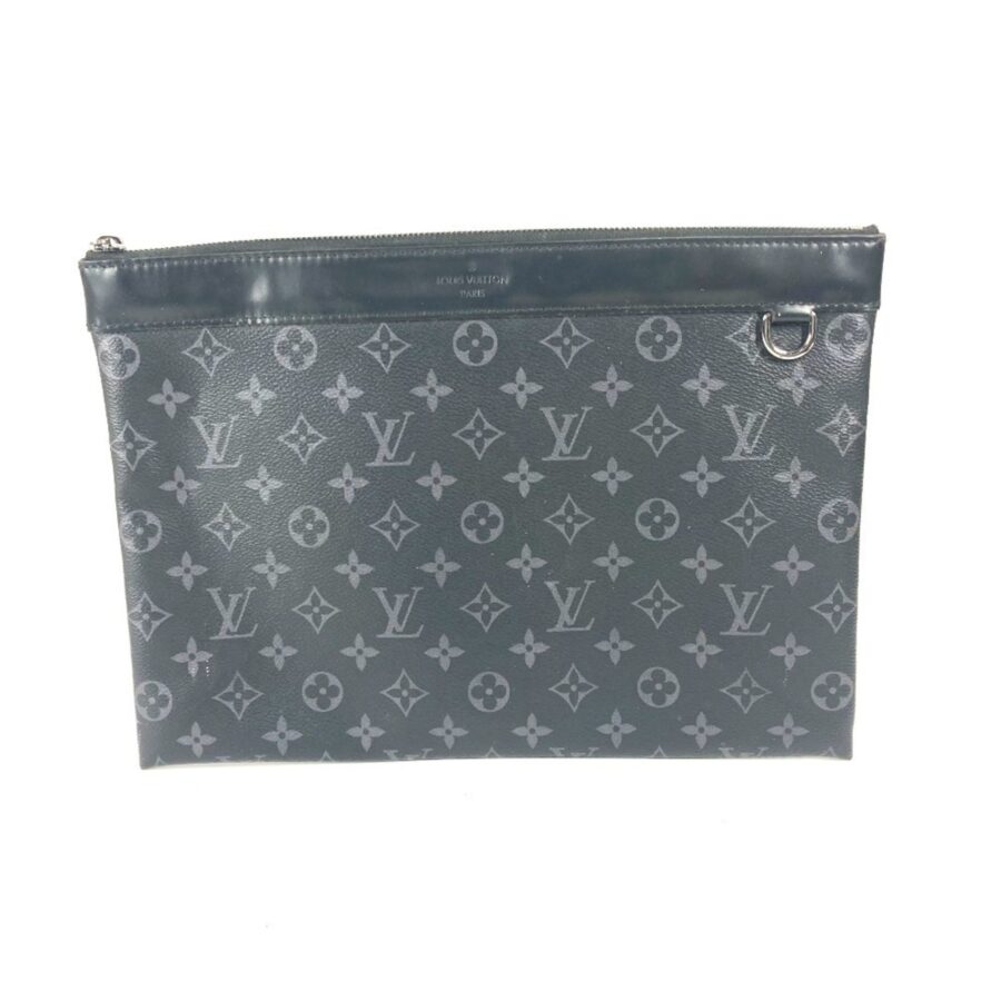 Louis Vuitton Black Monogram Eclipse Monogram Eclipse Clutch Bag Pochette Pouch ( ) | Studio Nafay