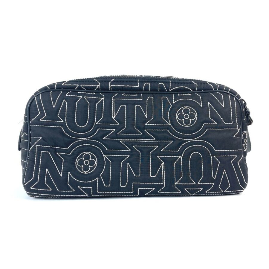 Louis Vuitton Black White Nylon Clutch Bag Pouch ( ) | Studio Nafay