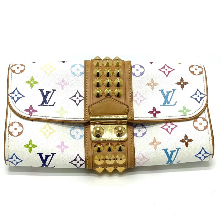 Louis Vuitton Blanc Multi-Color Monogram Multicolore Clutch Bag Pochette ( ) | Studio Nafay