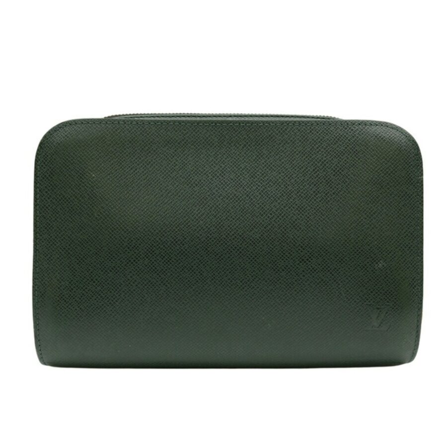 Louis Vuitton Dark Green Taiga Leather Clutch Bag ( ) | Studio Nafay
