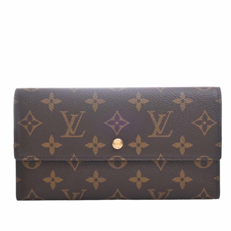 LOUIS VUITTON Monogram Portefeuille International Tri-fold Long Wallet Brown Women's | Studio Nafay